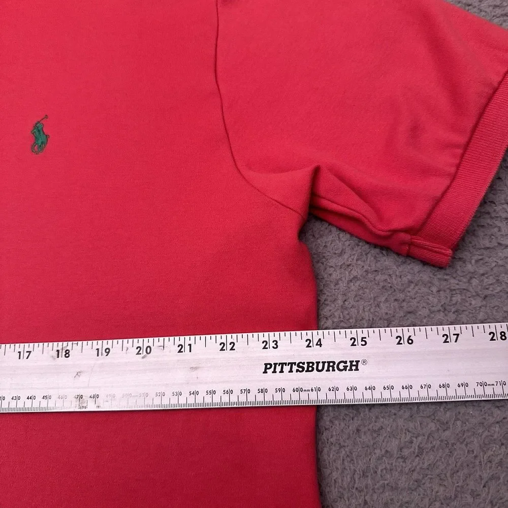 Vintage Polo Ralph Lauren Polo Shirt‎ Men's XL Pink/Red Stretch Preppy Golf - Picture 5 of 7